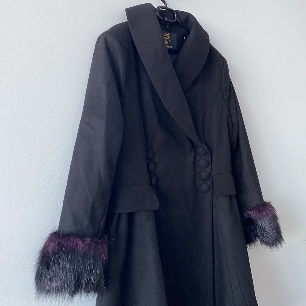 🛍️ MID-YEAR SALE 🛍️ 🐈‍⬛ Hell Bunny Rock Noir Coat - Picture 6 of 15